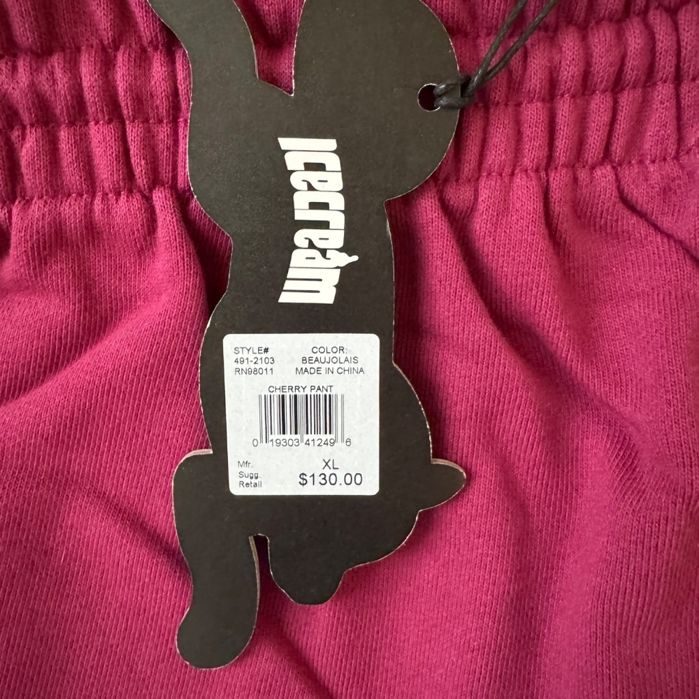 ICE CREAM Billionaire Boys Club XL Beaujolais Cherry Pant Sweatpants Joggers - Picture 12 of 12